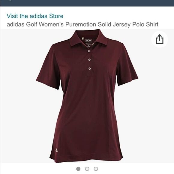 Adidas | NAVY BLUE Golf Women's Puremotion Solid Jersey Polo Shirt - Picture 1 of 11